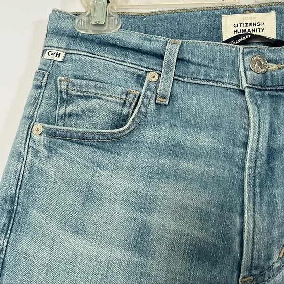 Citizens Of Humanity Light Wash Isola Cropped Boot Jeans - 24 - Picture 4 of 8